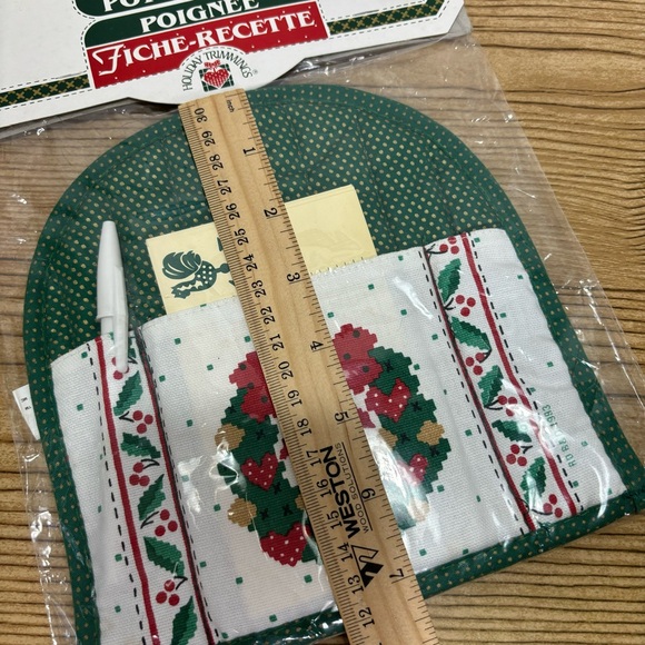 1993 Cambridge Holiday Christmas Wreath Recipe Card Pot Holder - Picture 5 of 6